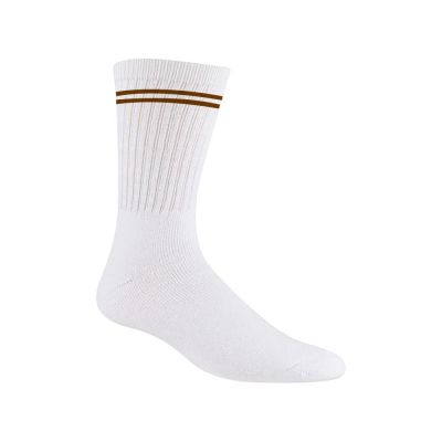 GOL CMR Plain White With Two Brown Rings Crew Socks (Pack Of 3)