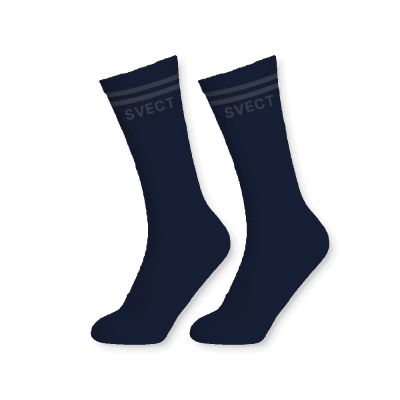 Sri Vani School Socks Crew Length - Navy Blue (Pack Of 3)