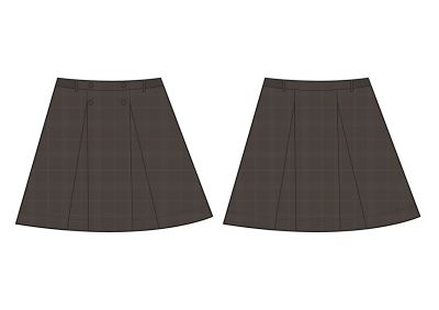 Sri Kumaran ICSE Formal Regular Skirt - Grey - XXL (Size 26*38)
