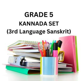 BGS Public School - Book & Stationary Set - CBSE - 5th Grade - Kannada (3rd Language - Sanskrit)