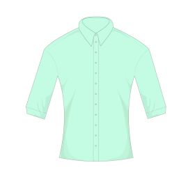 Sri Kumaran PU Formal Girls Three-Forth Sleeve Shirt - Light Green - (Size 38 to 44)