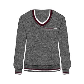 Sri Kumaran ICSE Fullsleeve Sweaters (I To X) - Grey - (Size 34 To 44)