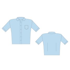 Sri Kumaran ICSE Formal Boys Half Sleeve Shirt - Light Blue - (Size 22 To 30)